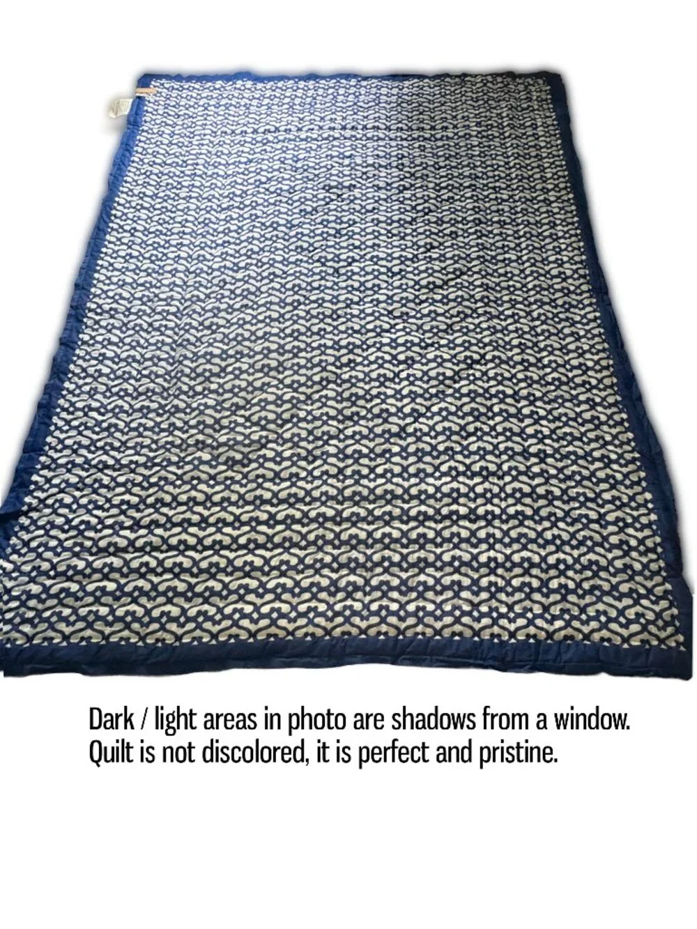 Roller Rabbit TWIN Quilt Big Cata Print Blue White NEW WITH TAGS